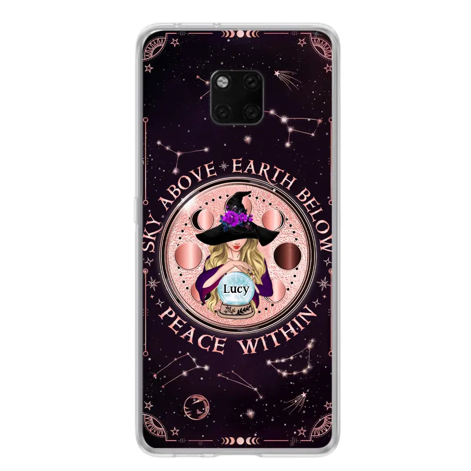 Custom Personalized Witch Phone Case - Gift Idea For Witch Lover - Sky Above Earth Below Peace Within - Case for Xiaomi/ Oppo/ Huawei