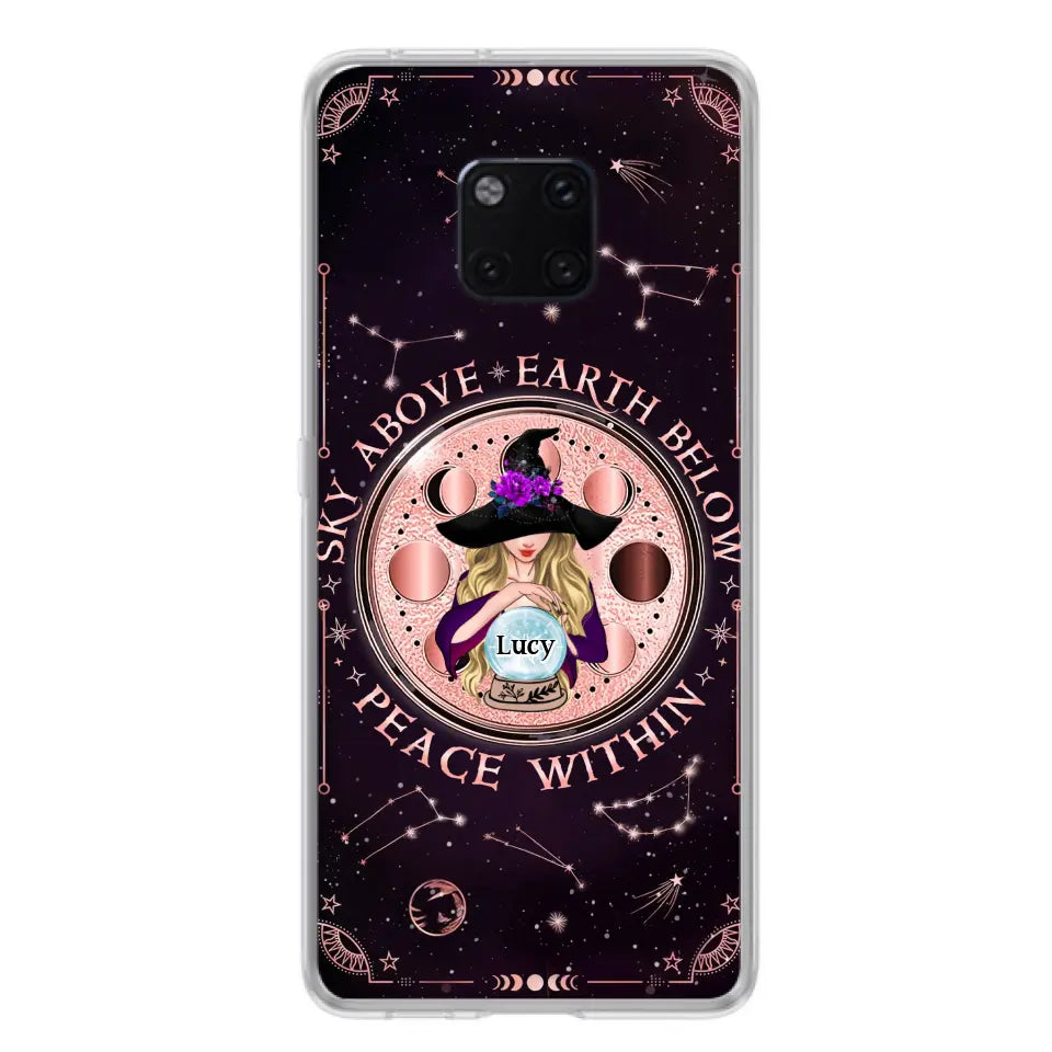 Custom Personalized Witch Phone Case - Gift Idea For Witch Lover - Sky Above Earth Below Peace Within - Case for Xiaomi/ Oppo/ Huawei
