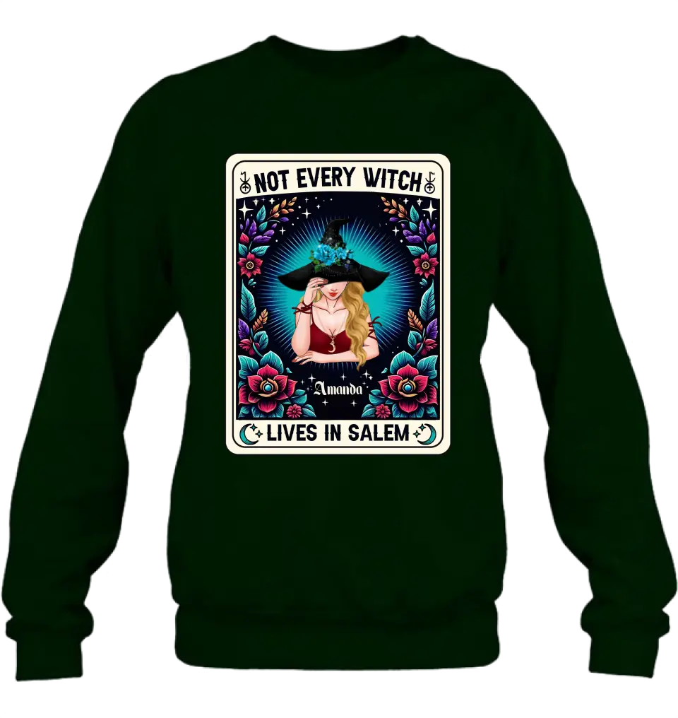 Personalized Witch T-shirt/Long Sleeve/Sweatshirt/Hoodie - Gift Idea For Halloween/Witch - Not Every Witch Lives In Salem