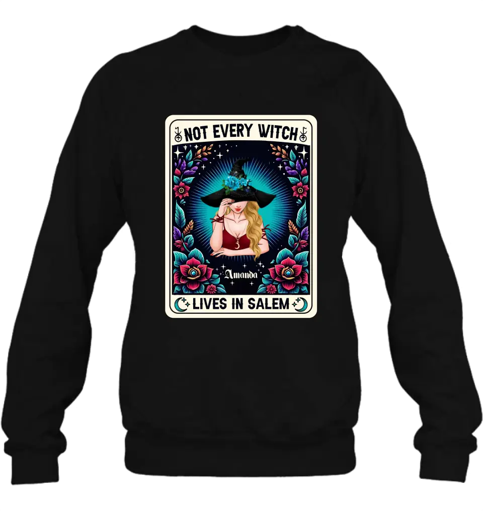 Personalized Witch T-shirt/Long Sleeve/Sweatshirt/Hoodie - Gift Idea For Halloween/Witch - Not Every Witch Lives In Salem