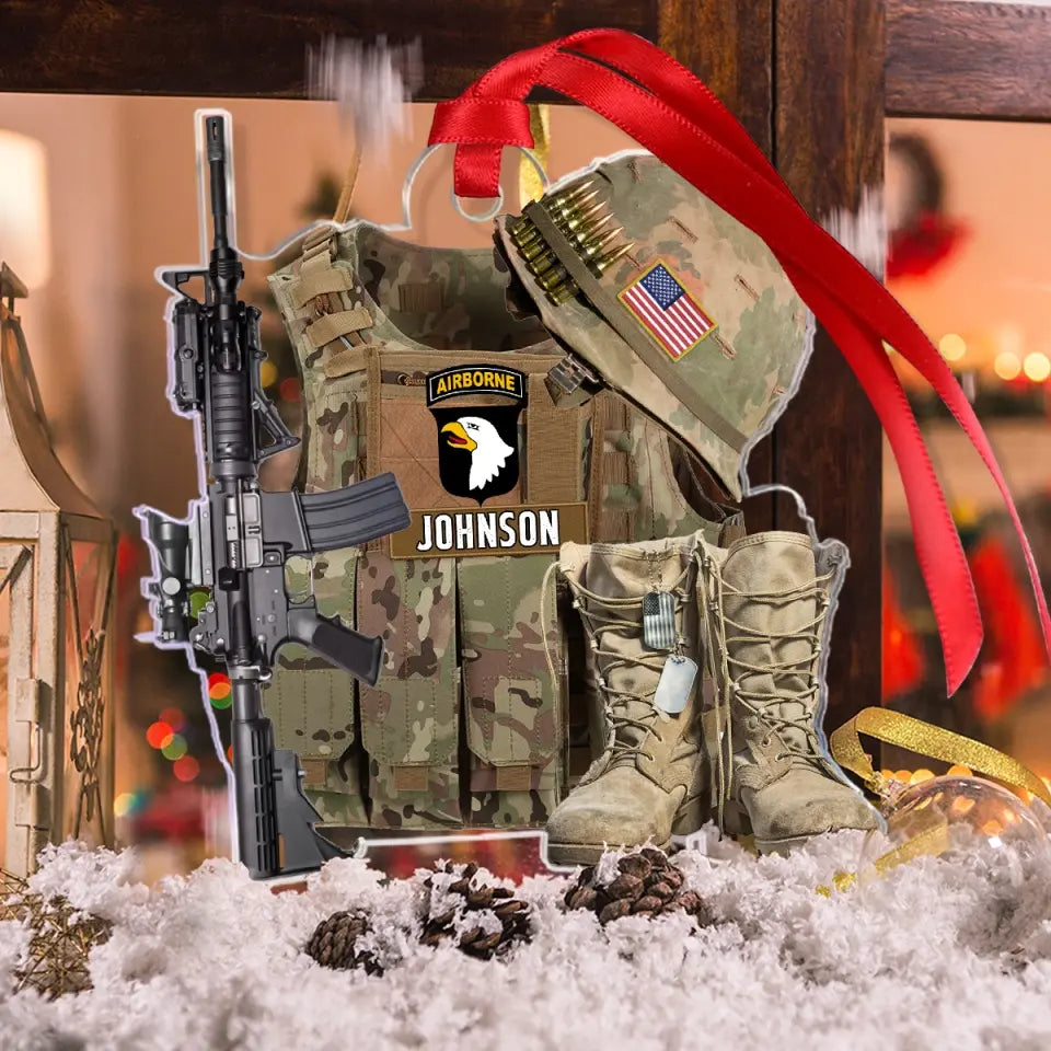 Personalized Military Uniform Acrylic Ornament - Gift Idea For Veterans/Military Gift