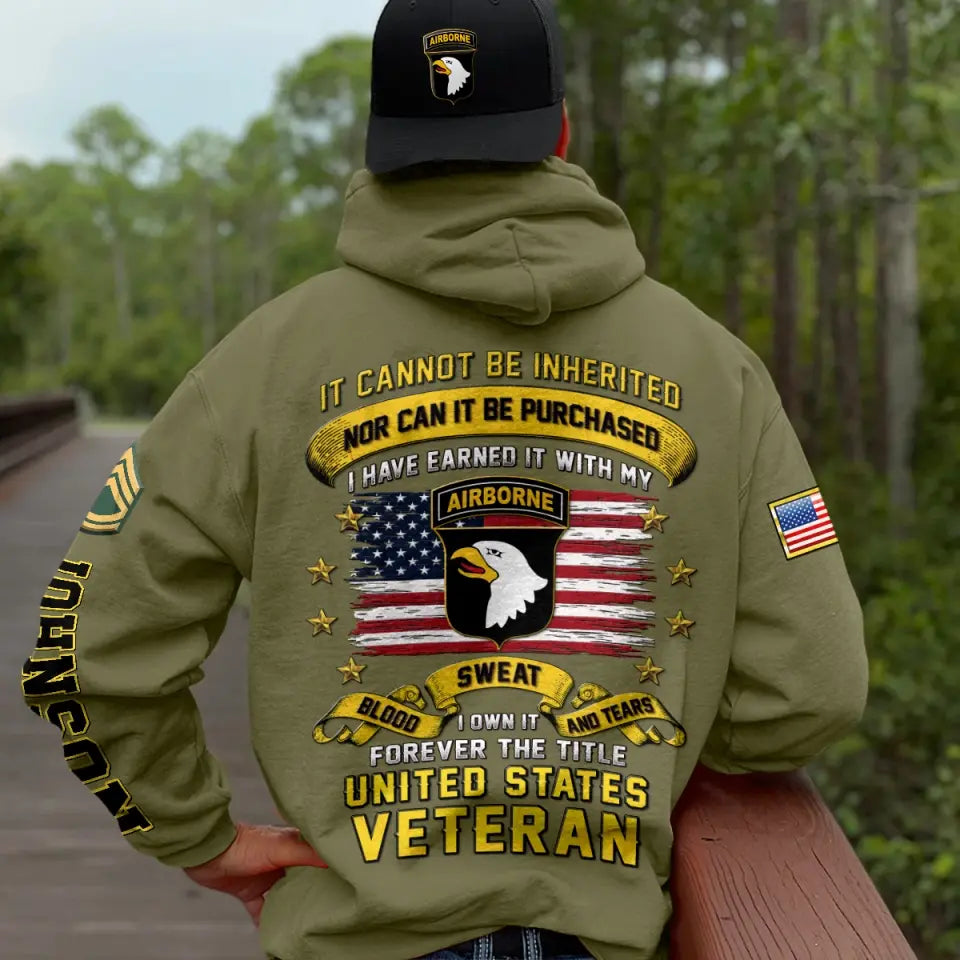 Personalized Veteran All-Over Print Hoodie - Gift Idea For Veteran - I Owned It Forever The Title United States Veteran