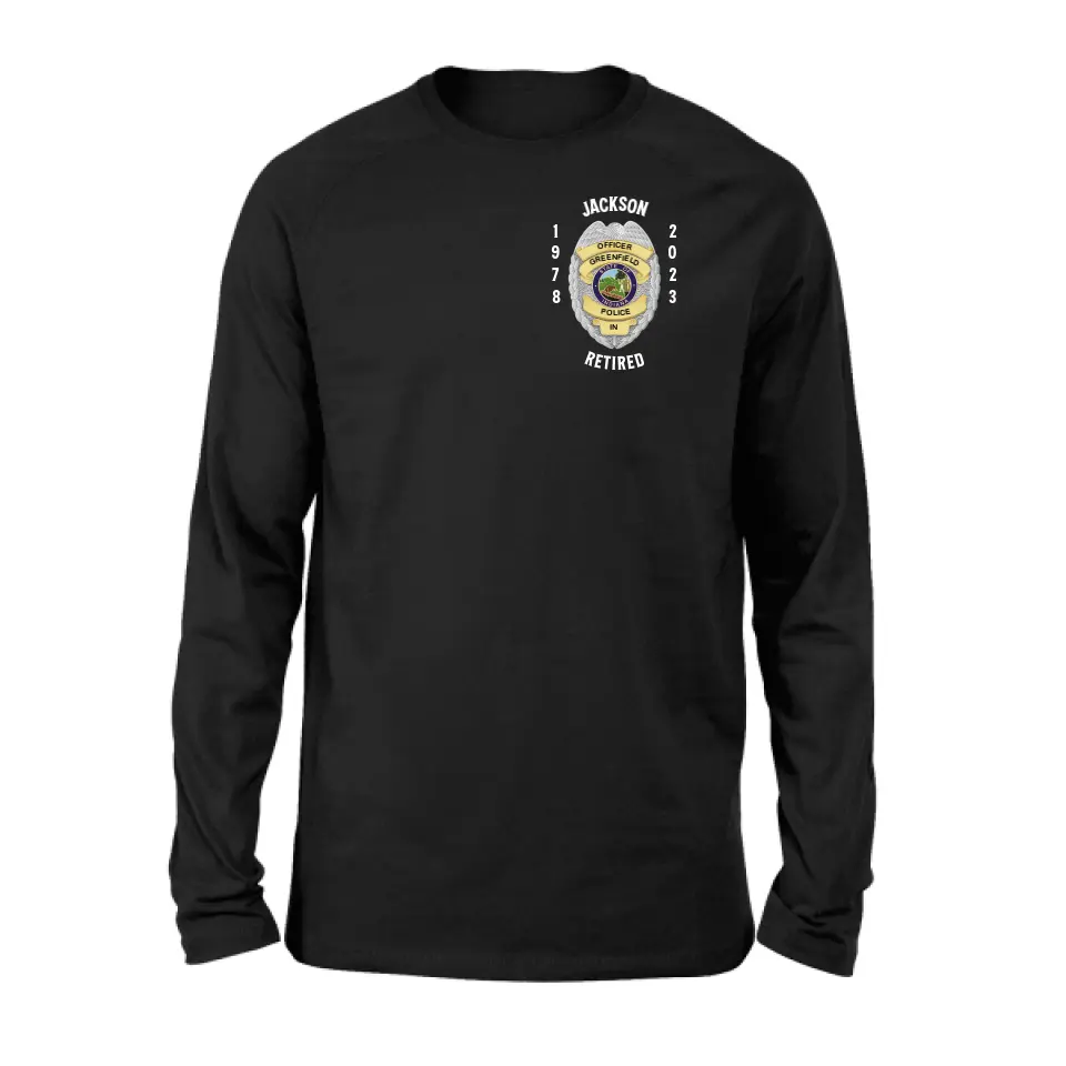 Personalized Retired Police Shirt/Hoodie - Gift Idea For Father/Husband/Police