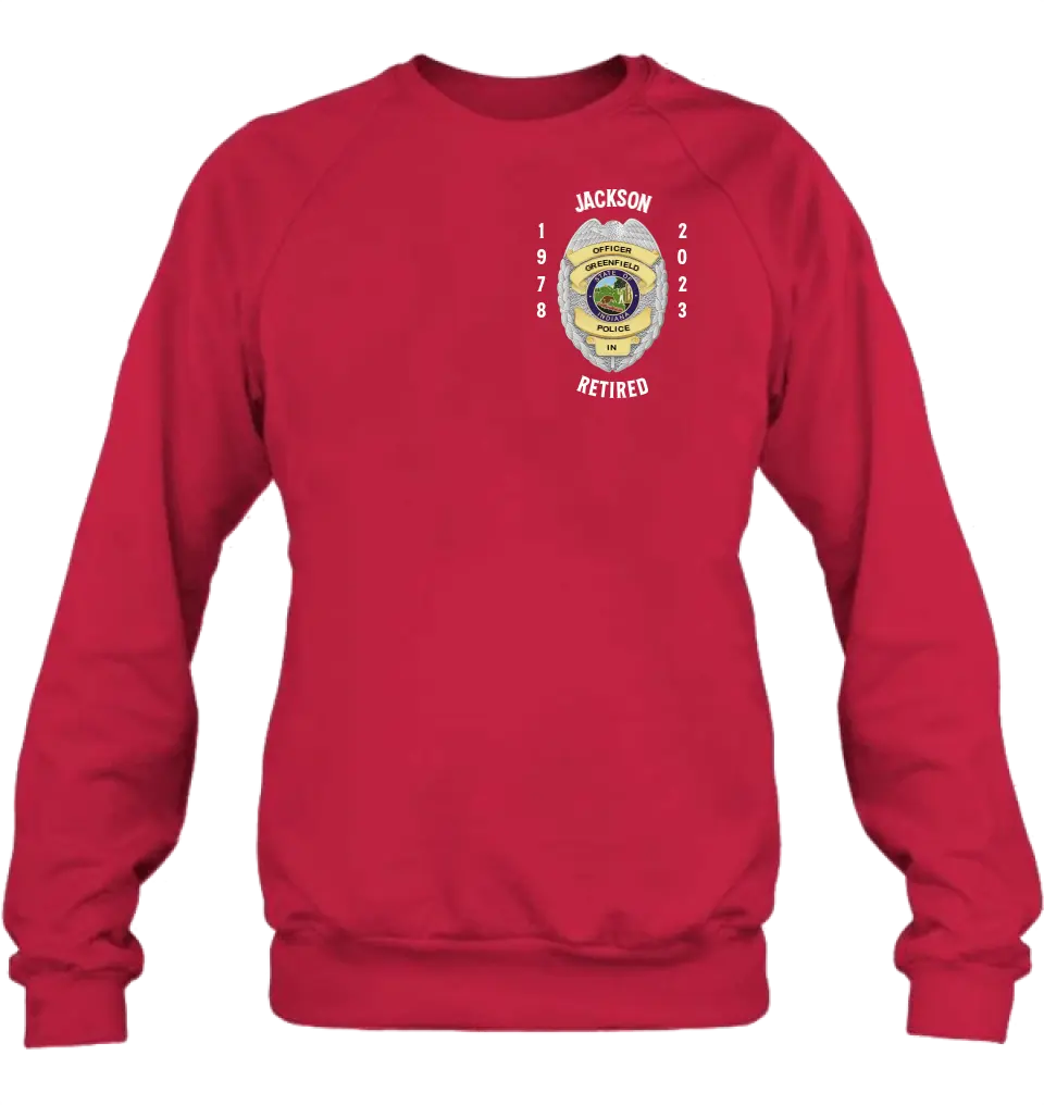 Personalized Retired Police Shirt/Hoodie - Gift Idea For Father/Husband/Police