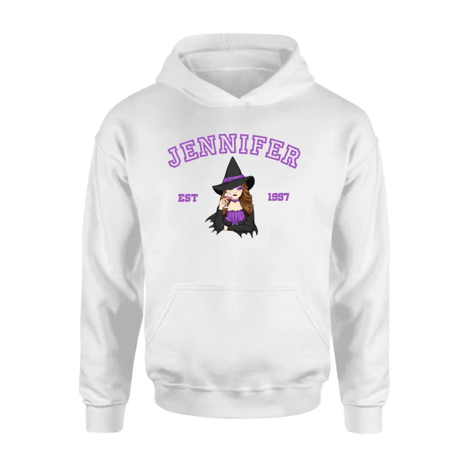 Personalized Witch T-shirt/Long Sleeve/Sweatshirt/Hoodie - Custom Name - Halloween Gift Idea For Witch/Bestie