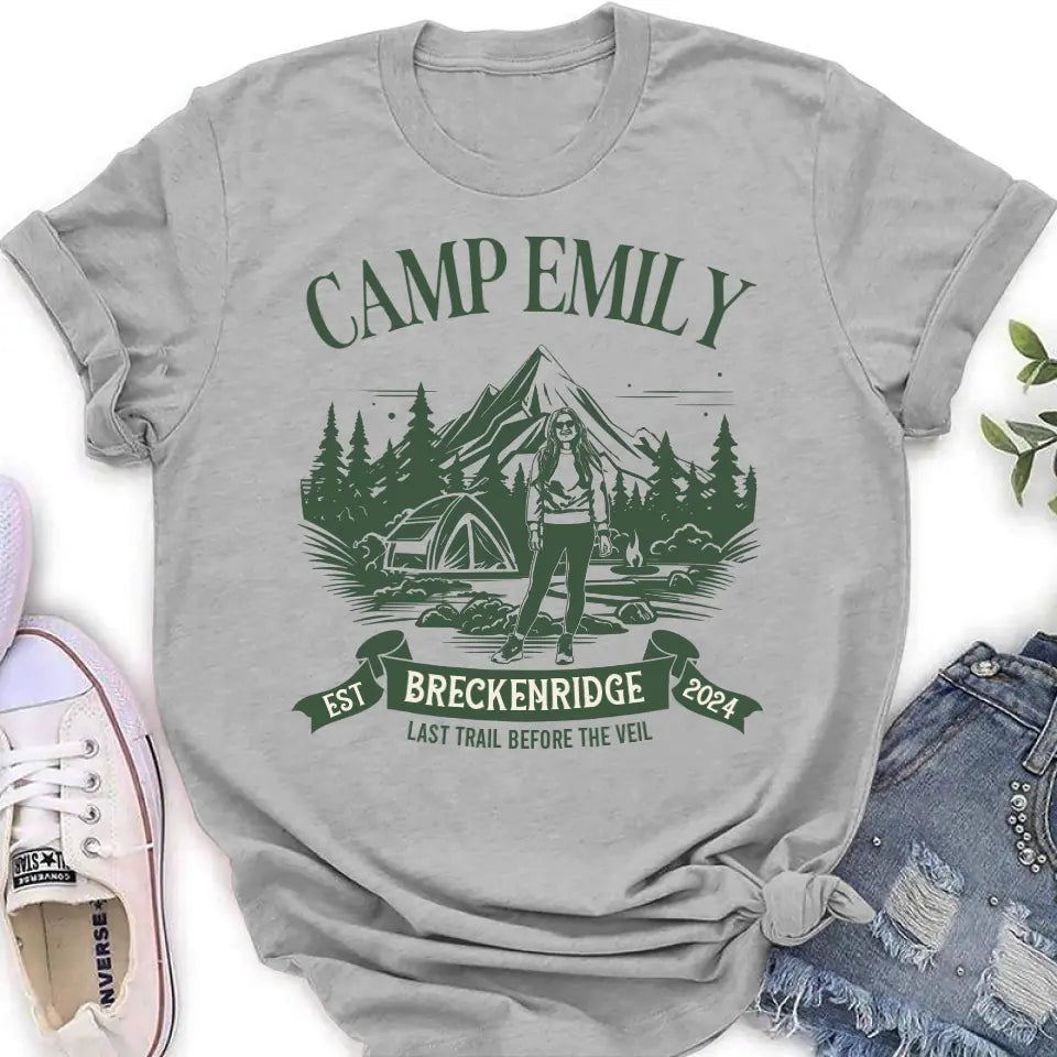 Personalized Camping Vintage T-shirt - Upload Photo - Gift Idea For Camping Lover