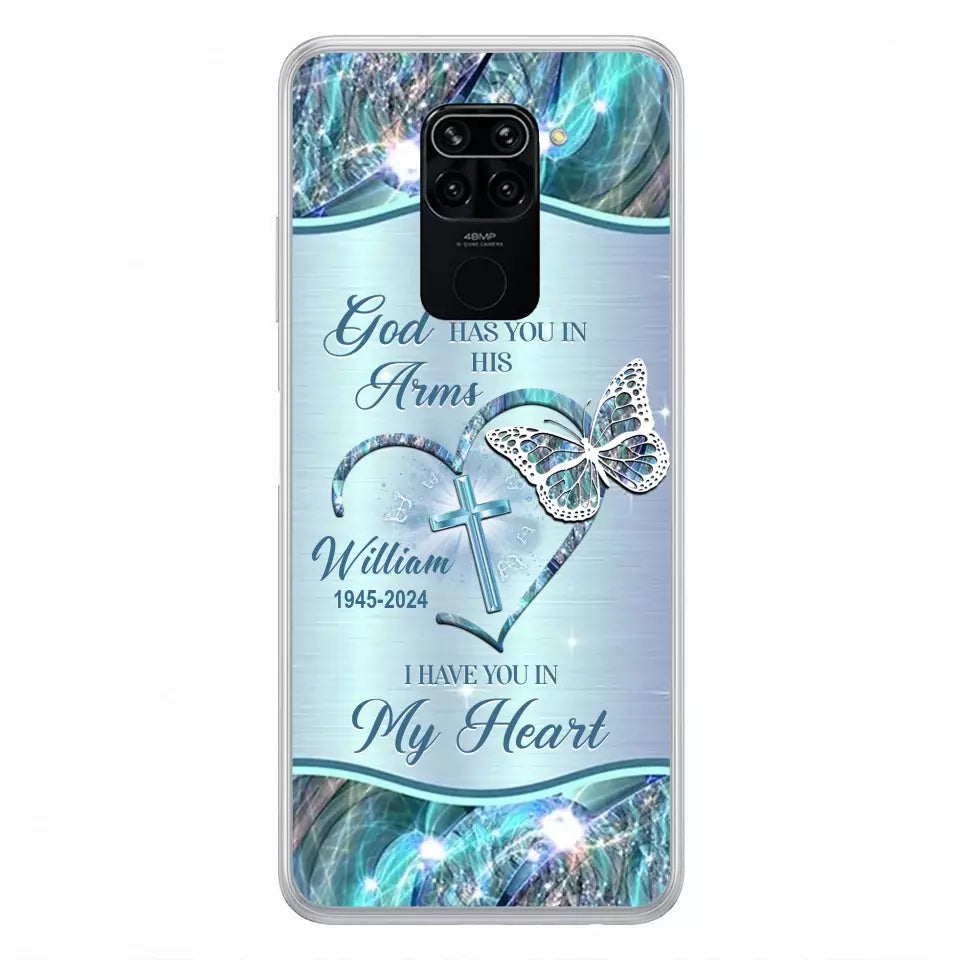Custom Personalized Memorial Phone Case - Memorial Gift For Family Member - God Has You In His Arms I Have You In My Heart - Case For Xiaomi/ Oppo/ Huawei