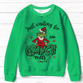 Personalized Christmas AOP Sweater - Gift Idea For Friend/Family Member - Just Waiting For Grinchmas