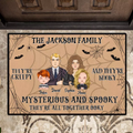 Personalized Family Doormat - Halloween Gift Idea For Couple/Family - Couple/Parents With Kids - They're All Together Ooky
