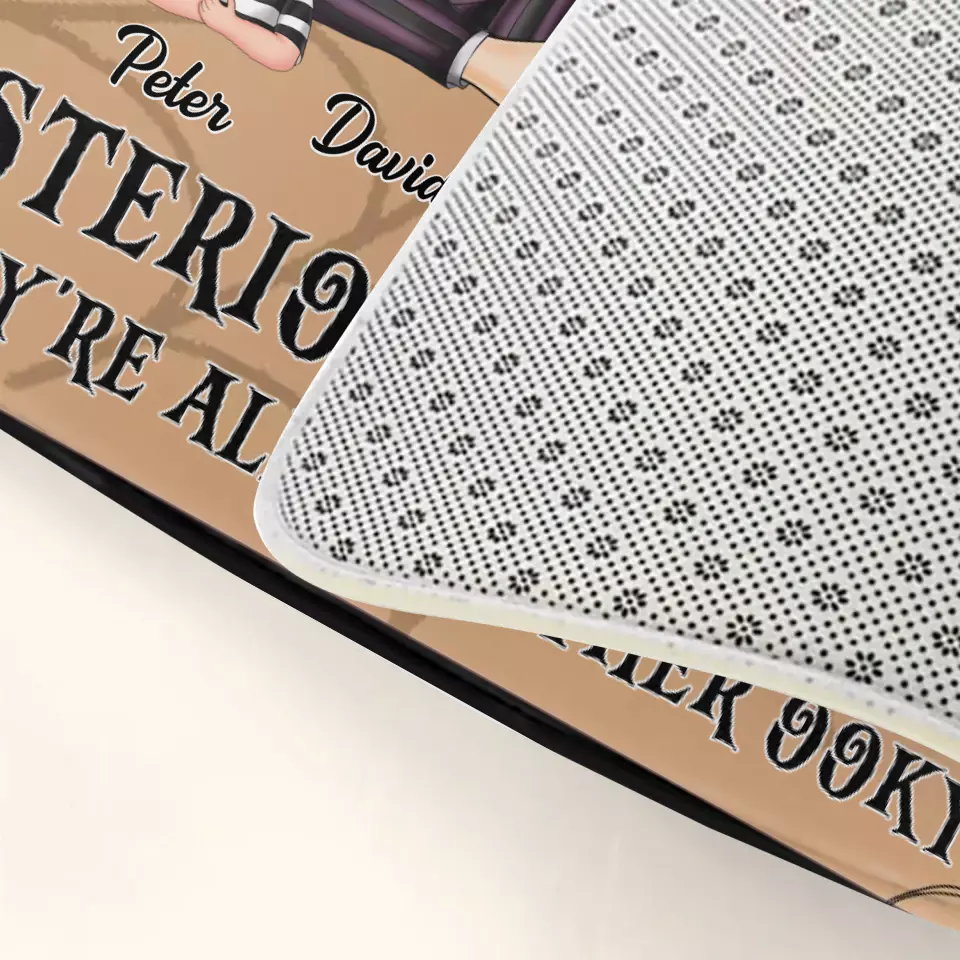 Personalized Family Doormat - Halloween Gift Idea For Couple/Family - Couple/Parents With Kids - They're All Together Ooky