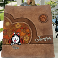 Personalized Dog Halloween Fleece Throw Blanket/Quilt - Gift Idea For Dog Lover - Up to 6 Dogs