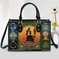 Personalized Witch PU Leather Handbag with Long Straps - Gift Idea For Halloween/Witch/Friend - As Above So Below