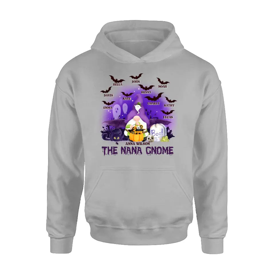 Personalized Nana Gnome T-shirt/Long Sleeve/Sweatshirt/Hoodie - Holliday Gift Idea For Grandma/Mother - Up to 10 Kids