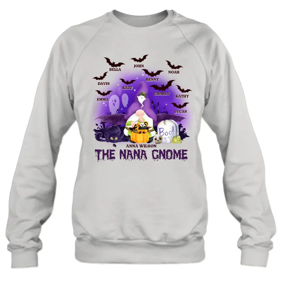 Personalized Nana Gnome T-shirt/Long Sleeve/Sweatshirt/Hoodie - Holliday Gift Idea For Grandma/Mother - Up to 10 Kids