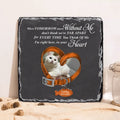 Personalized Memorial Cat Photo Square Lithograph - Gift Idea For Pet Lover/Cat Lovers - When Tomorrow Starts Without Me