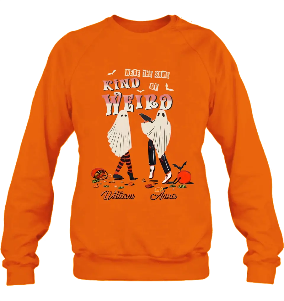 Custom Personalized Couple T-shirt/ Long Sleeve/ Sweatshirt/ Hoodie - Halloween Gift Idea For Couple - We're The Same Kind Of Weird