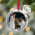 Personalized Couple Acrylic Ornament - Upload Couple Photo - Our First Christmas Engaged