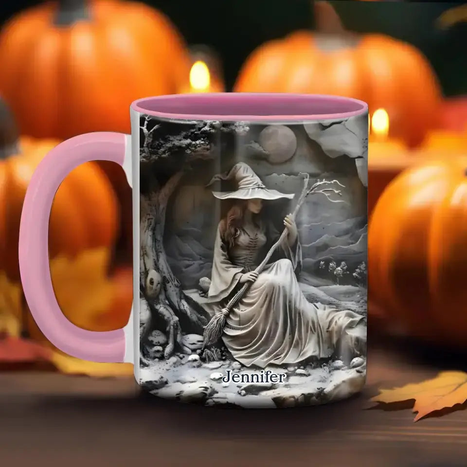 Personalized Witch Accent Mug - Halloween/Birthday Gift Idea For Yourself, Women, Witch Lovers