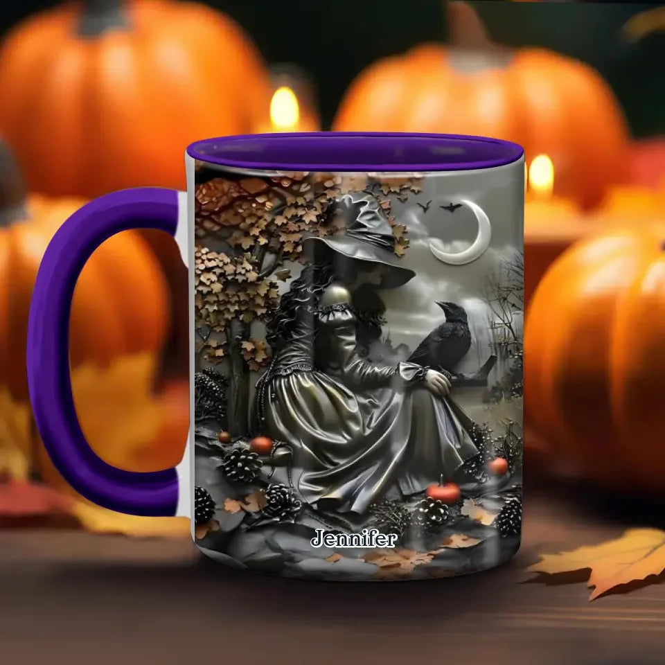 Personalized Witch Vintage Coffee Mug - Halloween/Birthday Gift Idea For Yourself, Women, Witch Lovers