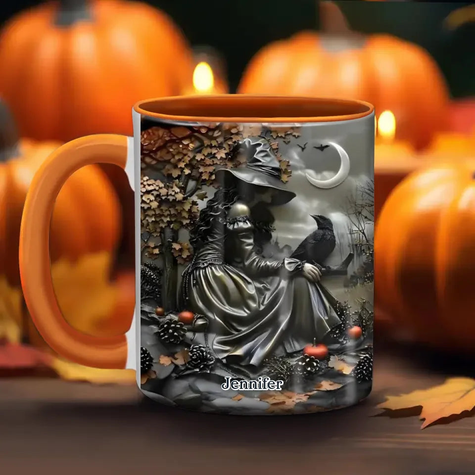 Personalized Witch Vintage Coffee Mug - Halloween/Birthday Gift Idea For Yourself, Women, Witch Lovers