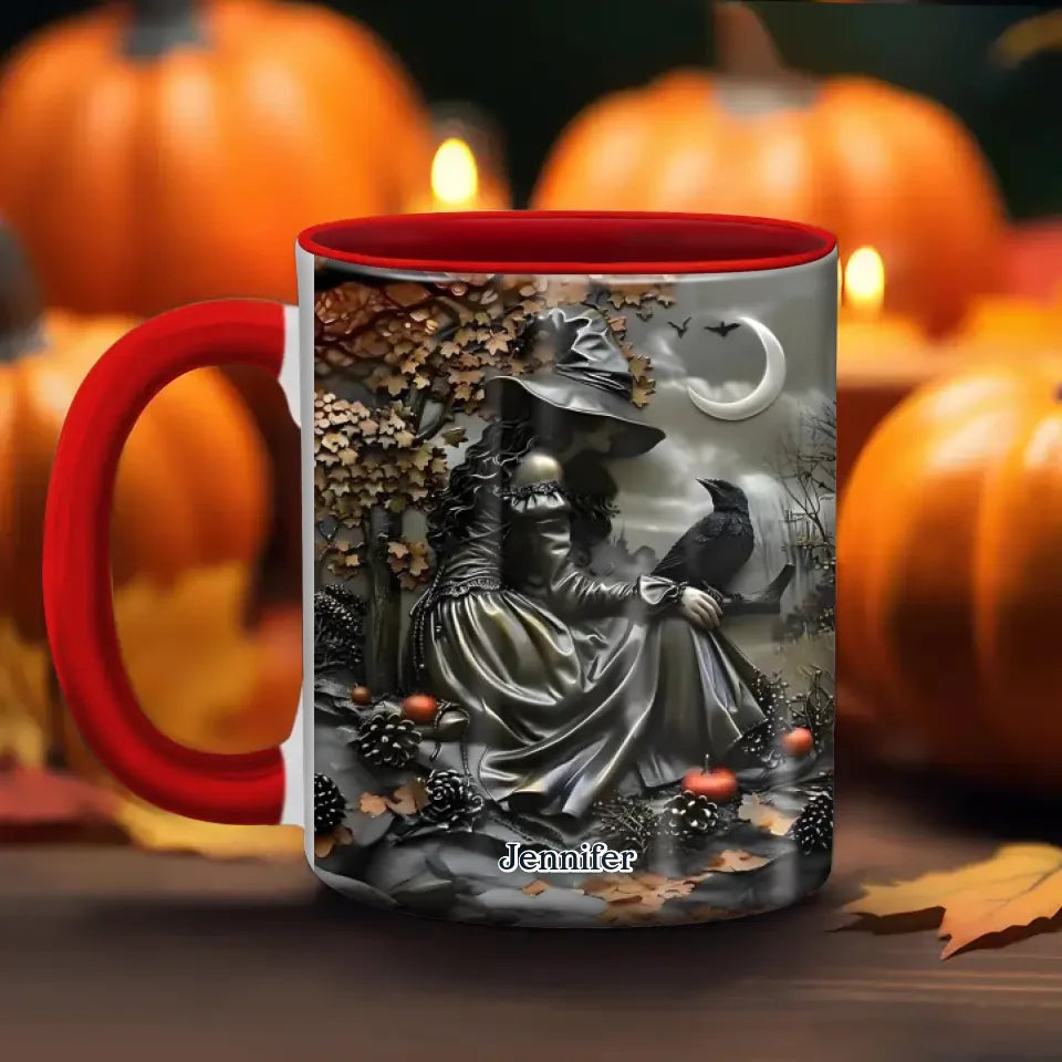Personalized Witch Vintage Coffee Mug - Halloween/Birthday Gift Idea For Yourself, Women, Witch Lovers