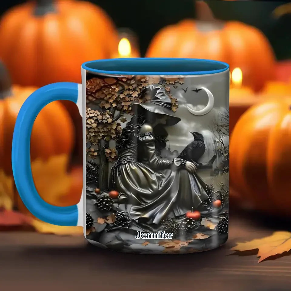 Personalized Witch Vintage Coffee Mug - Halloween/Birthday Gift Idea For Yourself, Women, Witch Lovers