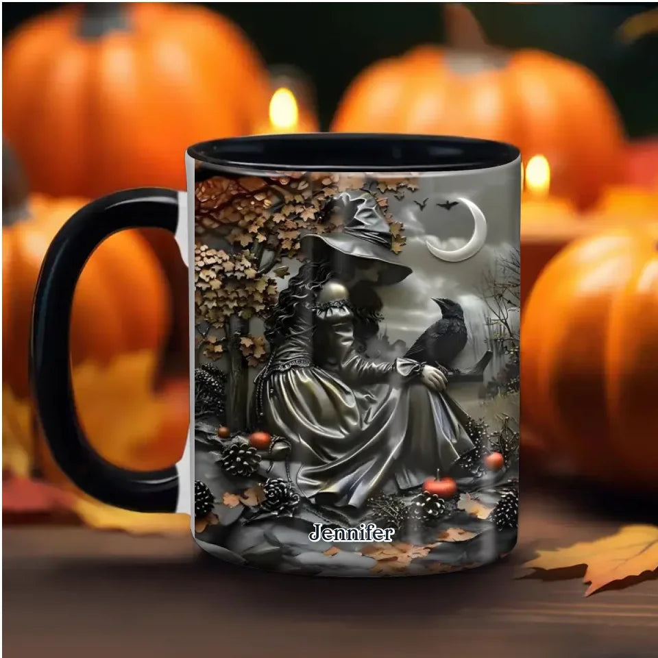 Personalized Witch Vintage Coffee Mug - Halloween/Birthday Gift Idea For Yourself, Women, Witch Lovers