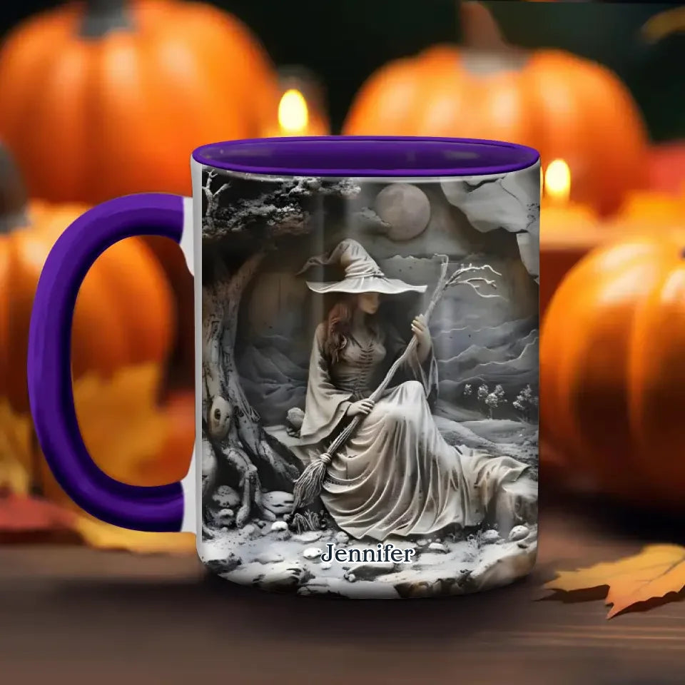 Personalized Witch Coffee Mug - Halloween/Birthday Gift Idea For Yourself, Women, Witch Lovers