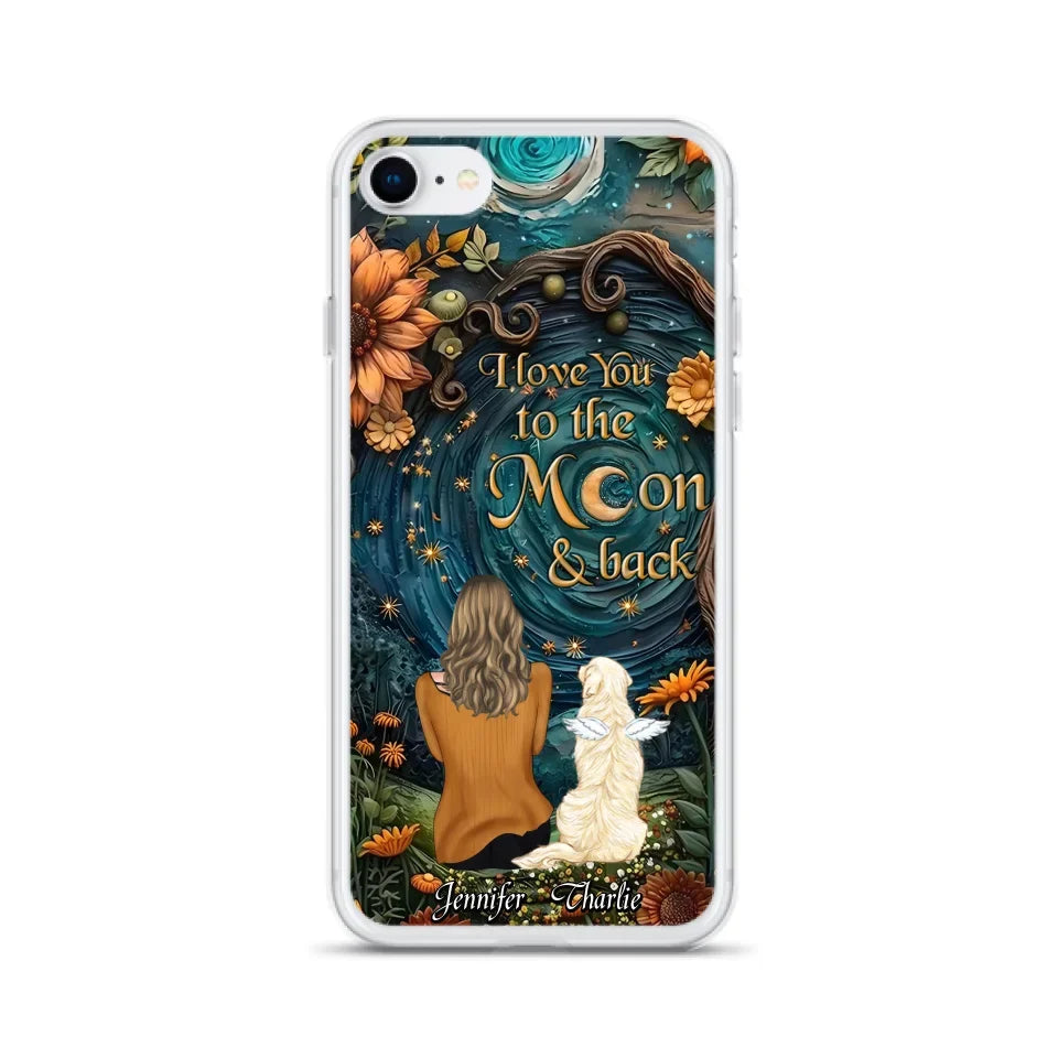 Personalized Galaxy Night Phone Case - Gift Idea For Pet Owner - Case For iPhone/Samsung - I Love You To The Moon & Back