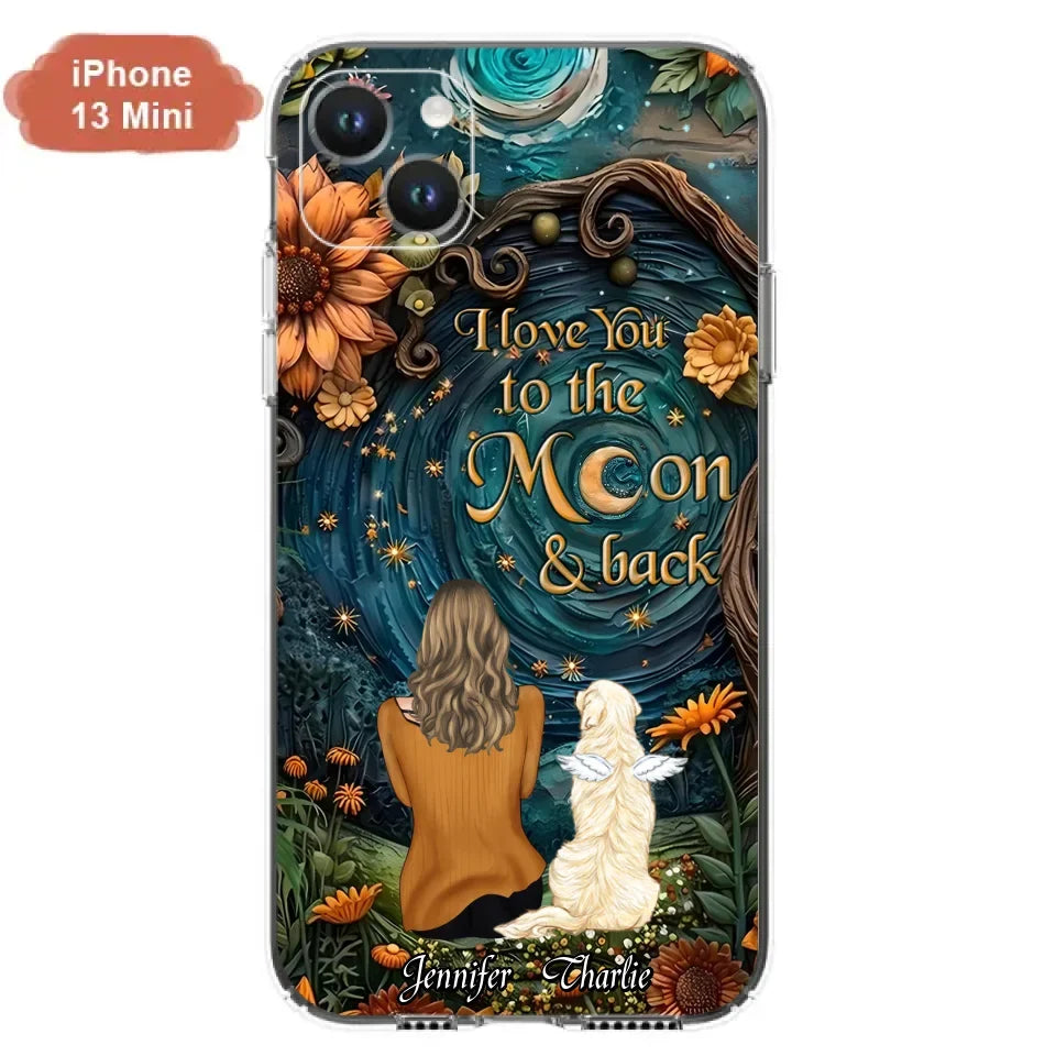 Personalized Galaxy Night Phone Case - Gift Idea For Pet Owner - Case For iPhone/Samsung - I Love You To The Moon & Back
