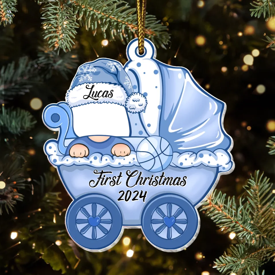 Personalized Baby's First Christmas Acrylic Ornament - Custom Gift For Baby - Upload Photo