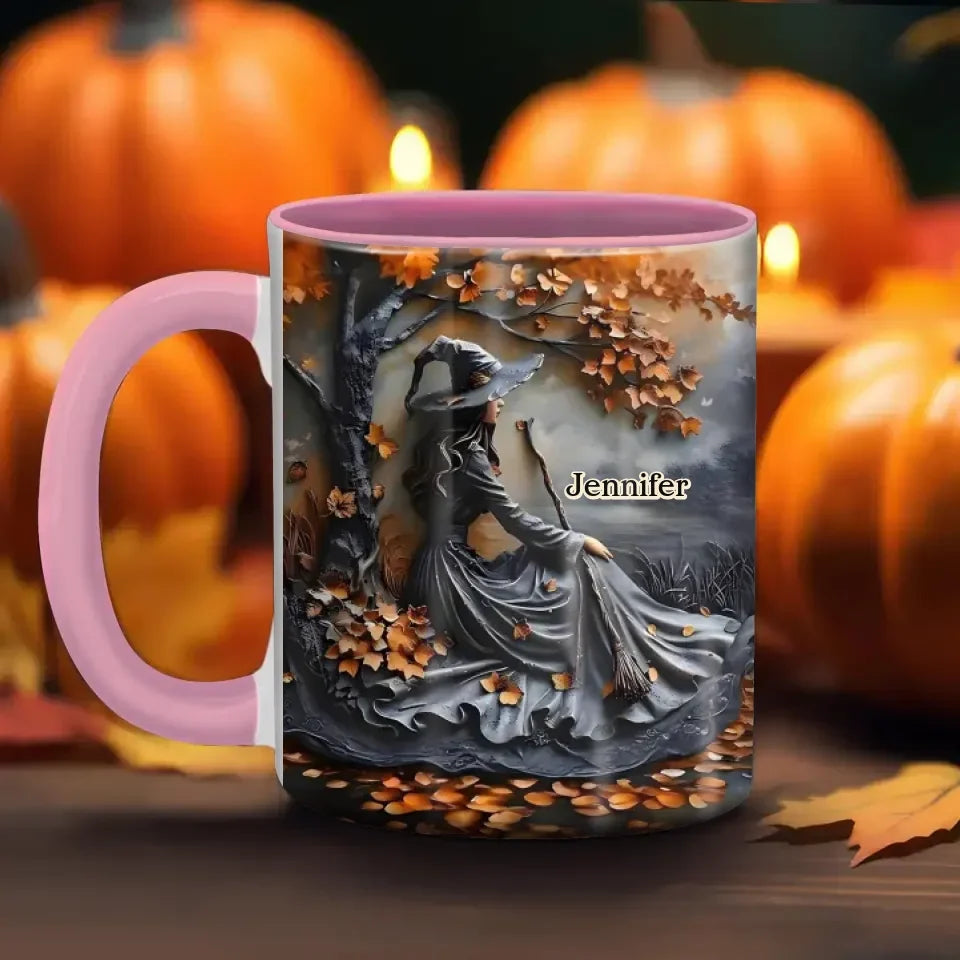 Personalized Witch Coffee Mug - Halloween/Birthday Gift Idea For Witch Lovers - Buckle Up Buttercup You Just Flipped My Witch Switch