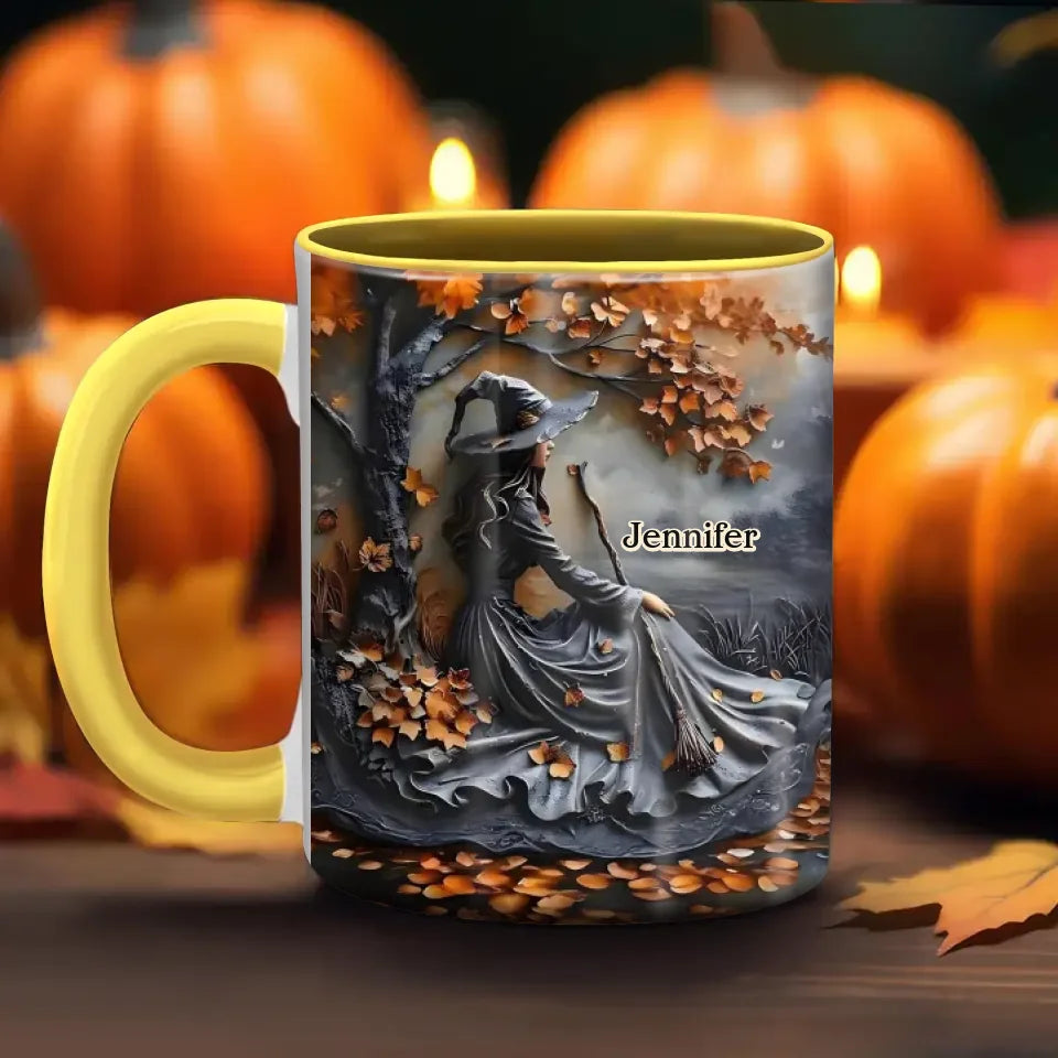 Personalized Witch Coffee Mug - Halloween/Birthday Gift Idea For Witch Lovers - Buckle Up Buttercup You Just Flipped My Witch Switch
