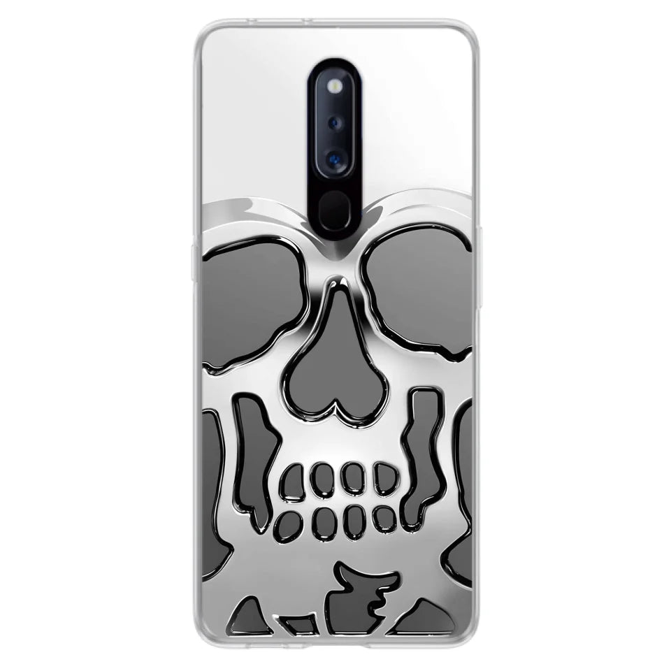 Custom Personalized Veteran Skull Metalic Phone Case - Gift Idea For Veteran - Case For Xiaomi/ Oppo/ Huawei