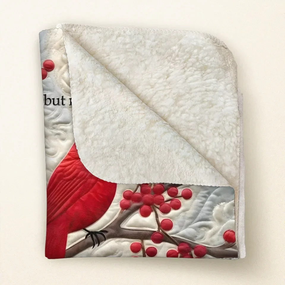 Personalized Memorial Christmas Quilt/Fleece Throw Blanket/Pillow Cover - Memorial Gift Idea - Your Wings Were Ready But My Heart Was Not