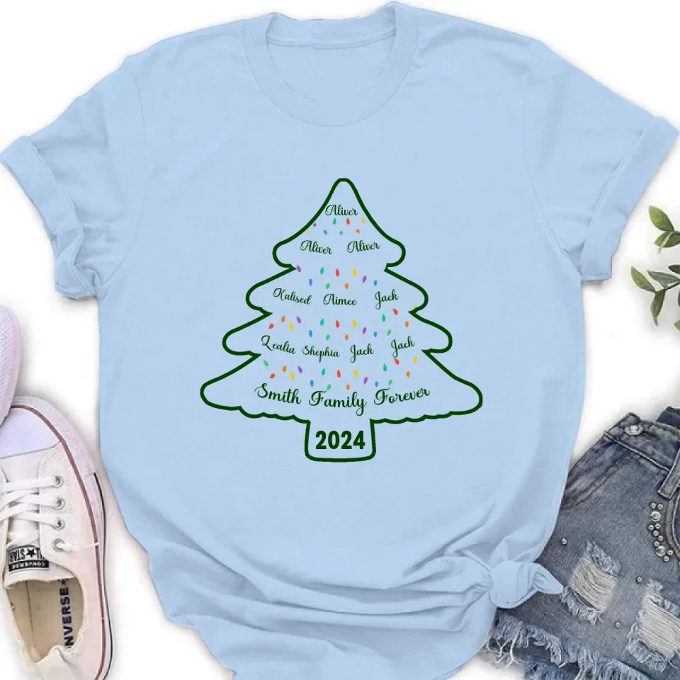 Personalized Family Name Shirt/Hoodie - Christmas Gift For Family - Up to 10 People
