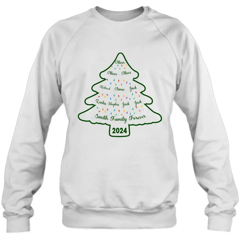 Personalized Family Name Shirt/Hoodie - Christmas Gift For Family - Up to 10 People