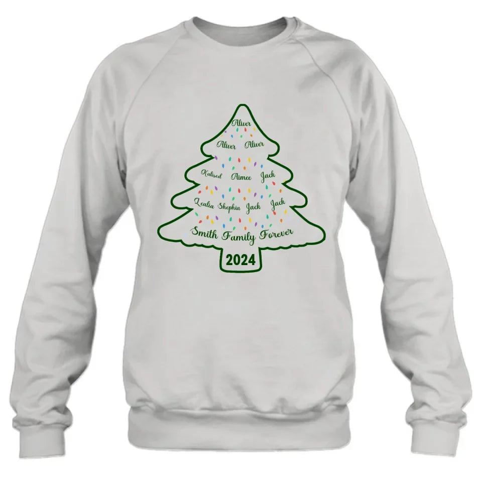 Personalized Family Name Shirt/Hoodie - Christmas Gift For Family - Up to 10 People