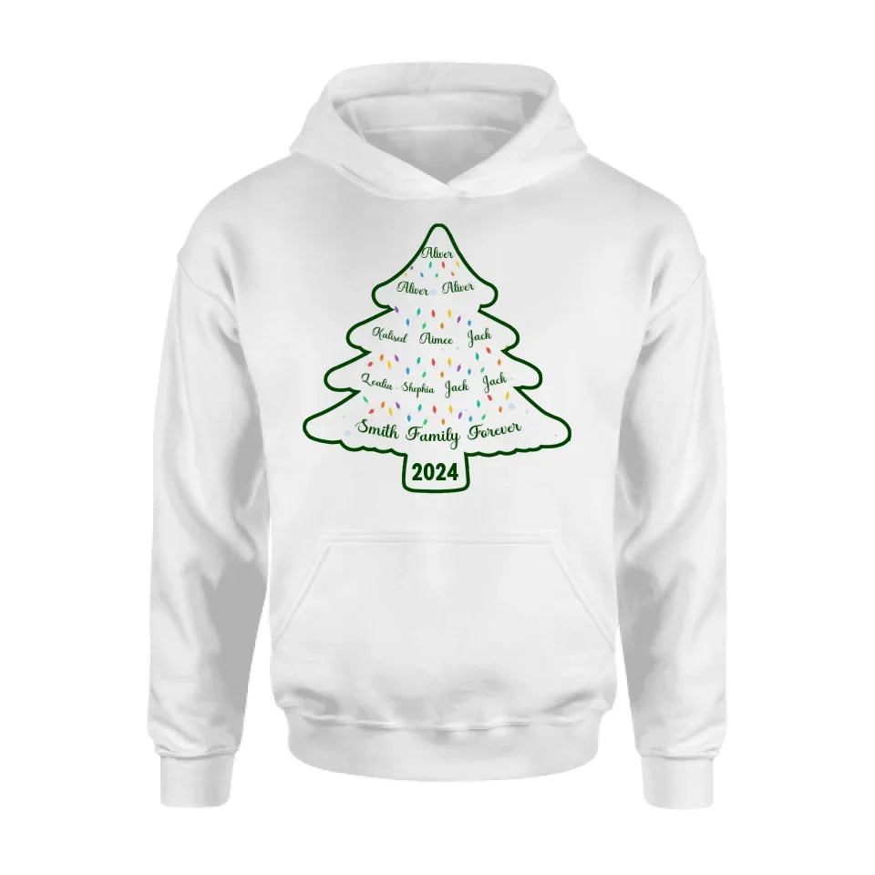 Personalized Family Name Shirt/Hoodie - Christmas Gift For Family - Up to 10 People