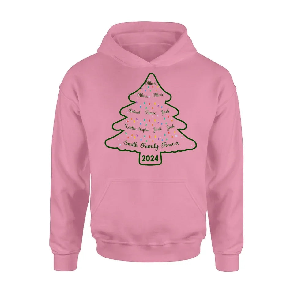 Personalized Family Name Shirt/Hoodie - Christmas Gift For Family - Up to 10 People