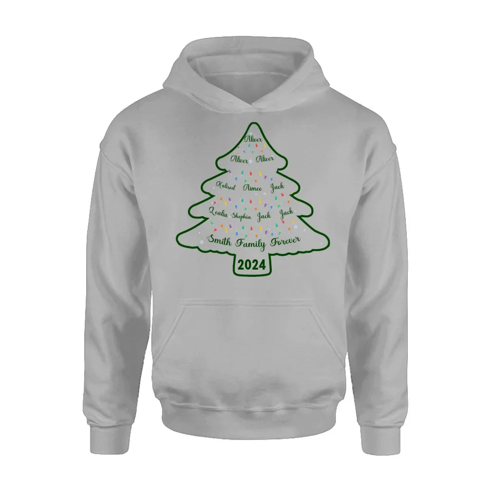 Personalized Family Name Shirt/Hoodie - Christmas Gift For Family - Up to 10 People