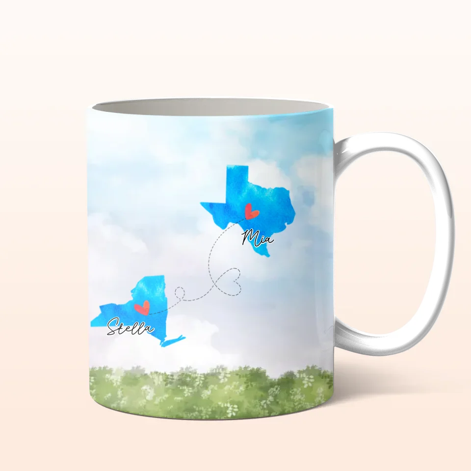 Personalized Best Friends Coffee Mug - Gift Idea For Best Friends/Birthday - I Wish You Lived Next Door