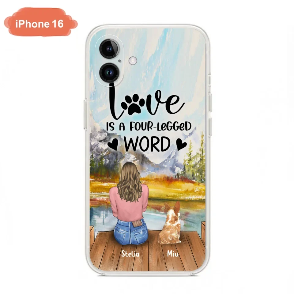 Custom Personalized Pet Mom/Pet Dad Phone Case - Gift for Dog Lovers/Cat Lovers - Up to 4 Pets - Life is better with fur babies