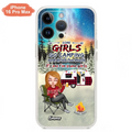 Personalized Xmas Camping Girl Phone Case - Christmas Gift For Camping Lover - Up to 3 Dogs - Some Girls Go Camping And Drink Too Much - iPhone And Samsung