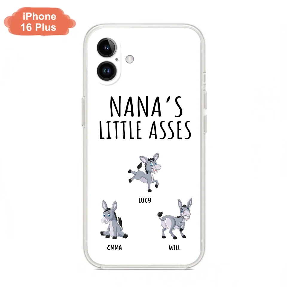 Custom Personalized Donkeys Phone Case - Gift Idea For Family/ Grandma/ Papa - Upto 12 Donkeys - Case For iPhone/ Samsung - Boss's Pain In The Asses