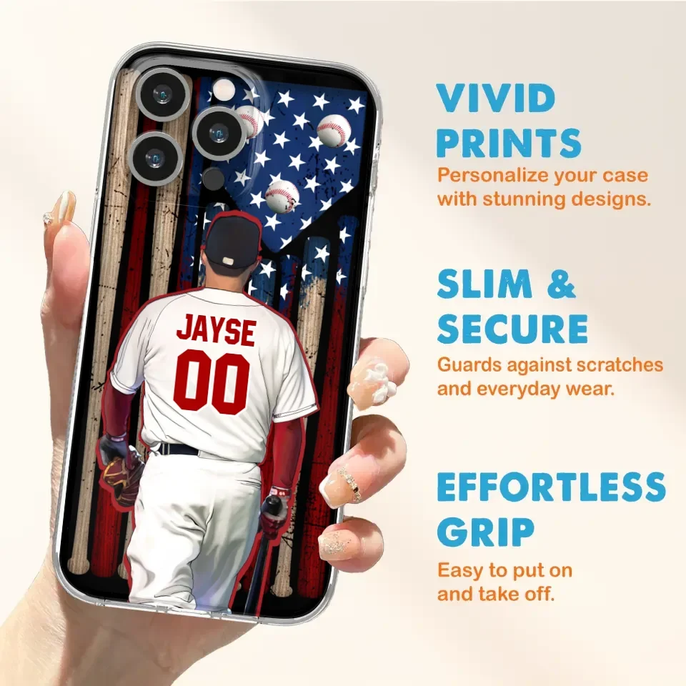 Custom Personalized Baseball Phone Case - Best Gift Idea For Baseball Lovers