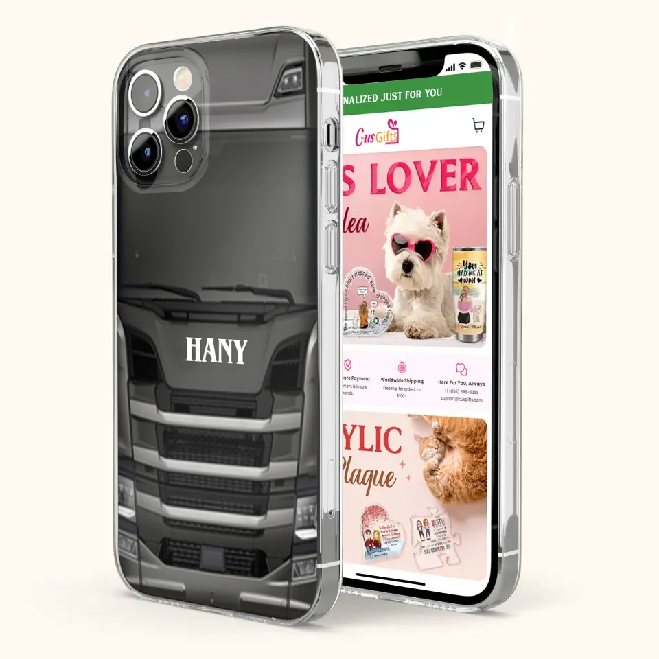 Personalized Heavy Truck Phone Case - Gift Idea For Truckers - Case For iPhone, Samsung and Xiaomi - PGS2ML