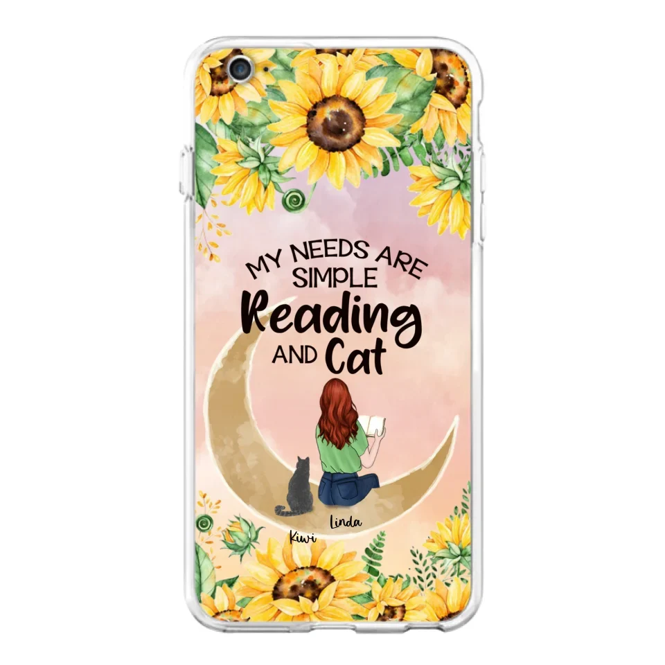 Custom Personalized Reading Dog/Cat Phone Case - Best Gift Idea For Dogs/Cats Lovers - Case For iPhone, Samsung and Xiaomi