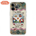 Personalized Hippie Phone Case - Girl with up to 3 Pets - Stay wild gypsy child