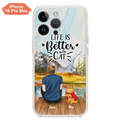 Custom Personalized Cat Dad Phone Case - Gifts For Cat Lovers With Upto 3 Cats - Best Cat Dad Ever - I Love Dad - Case For iPhone, Samsung And Xiaomi